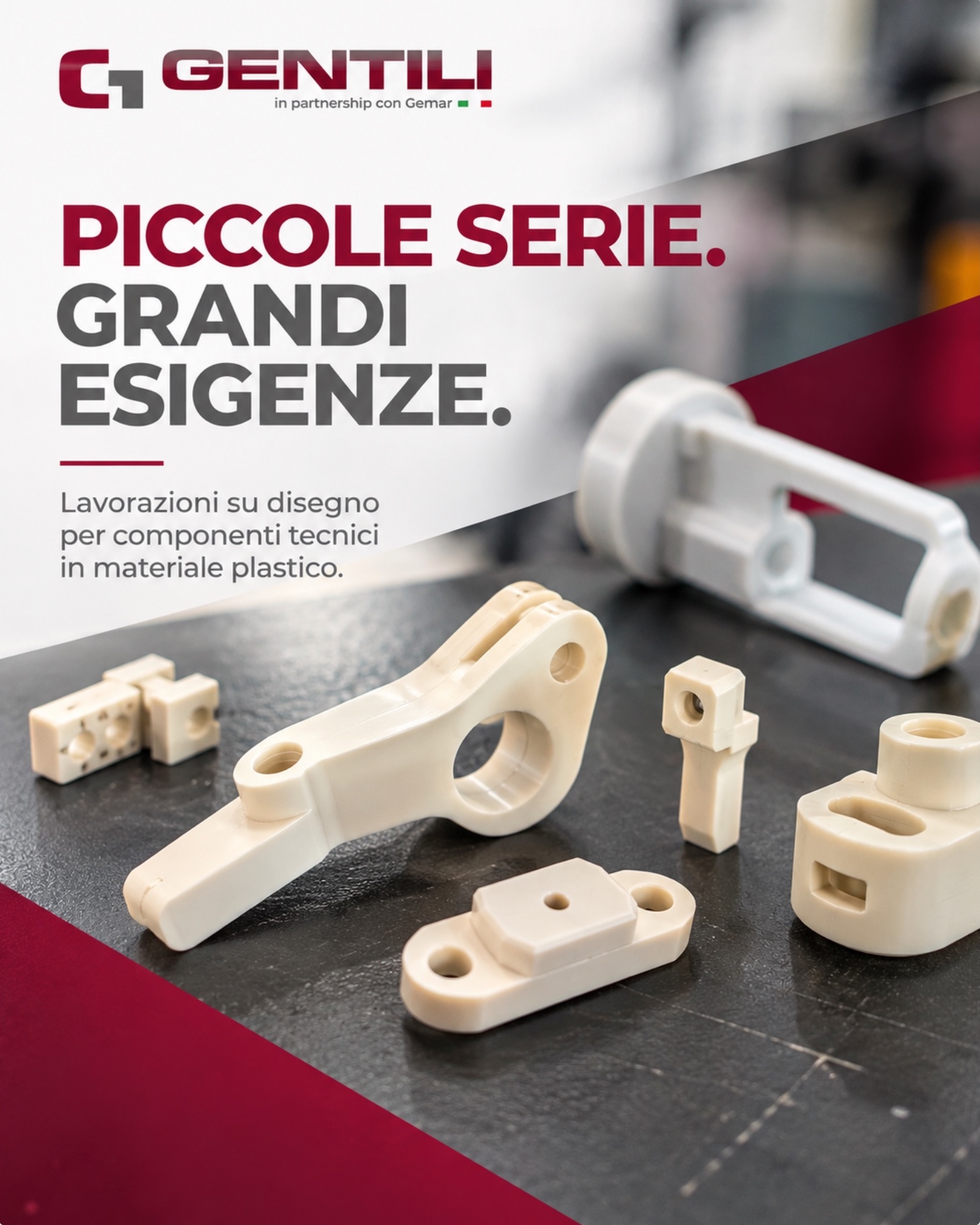 piccole serie componenti plastici CNC